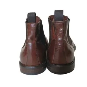 M Gemi Italian Designer Dark Brown Calf Leather Chelsea Boots Men’s Size 42 The Fiona - Black - Leather - M.Gemi main image 4